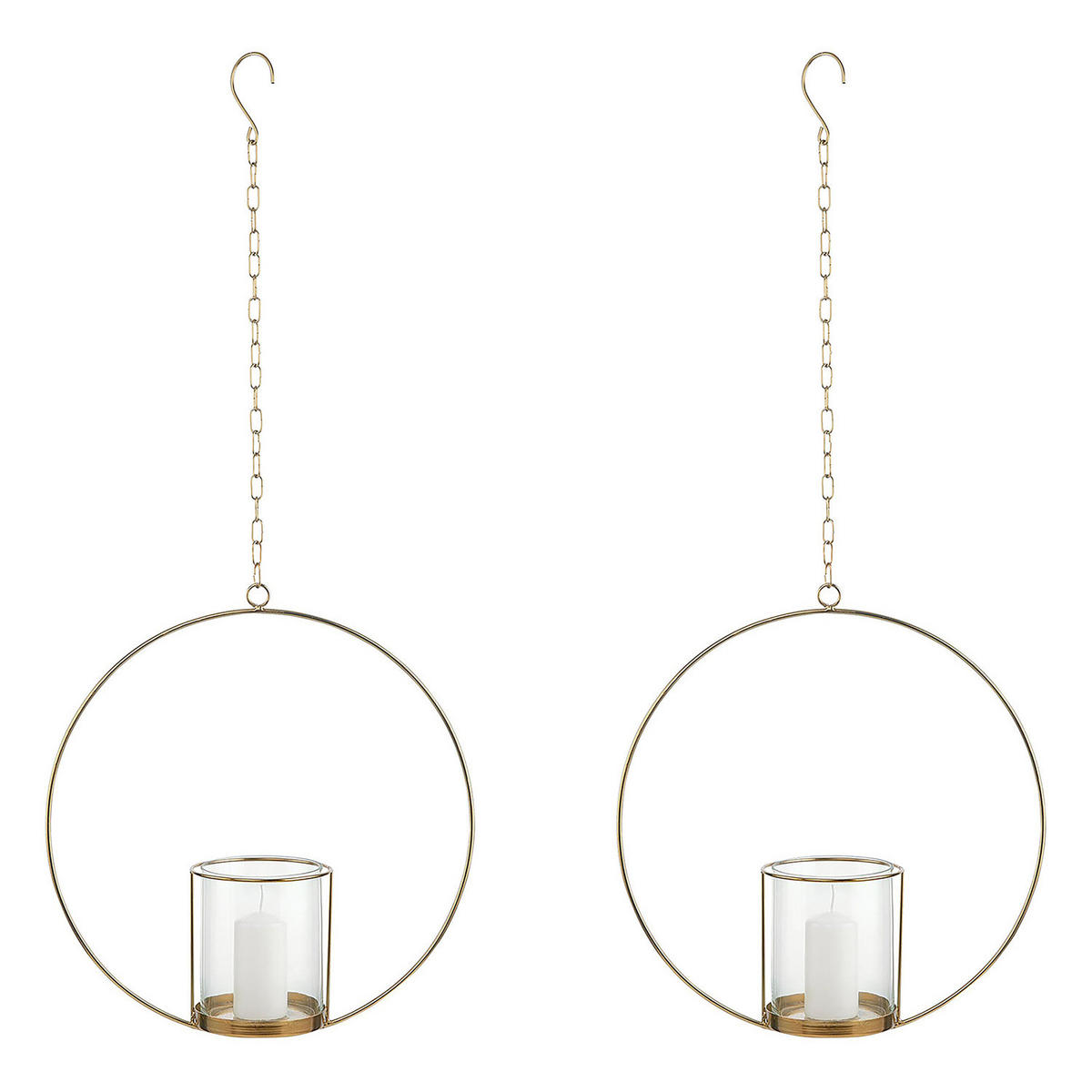 HÄNGEDEKO (2er Set) Luna - Goldfarben, Metall (40/13/40cm) - BUTLERS