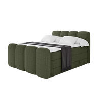 BOXBETT mit Matratze H3|H4 und Lattenrost - NINA-Z KING - 200x200 cm - Grün - Grün, Holzwerkstoff (200/200cm)