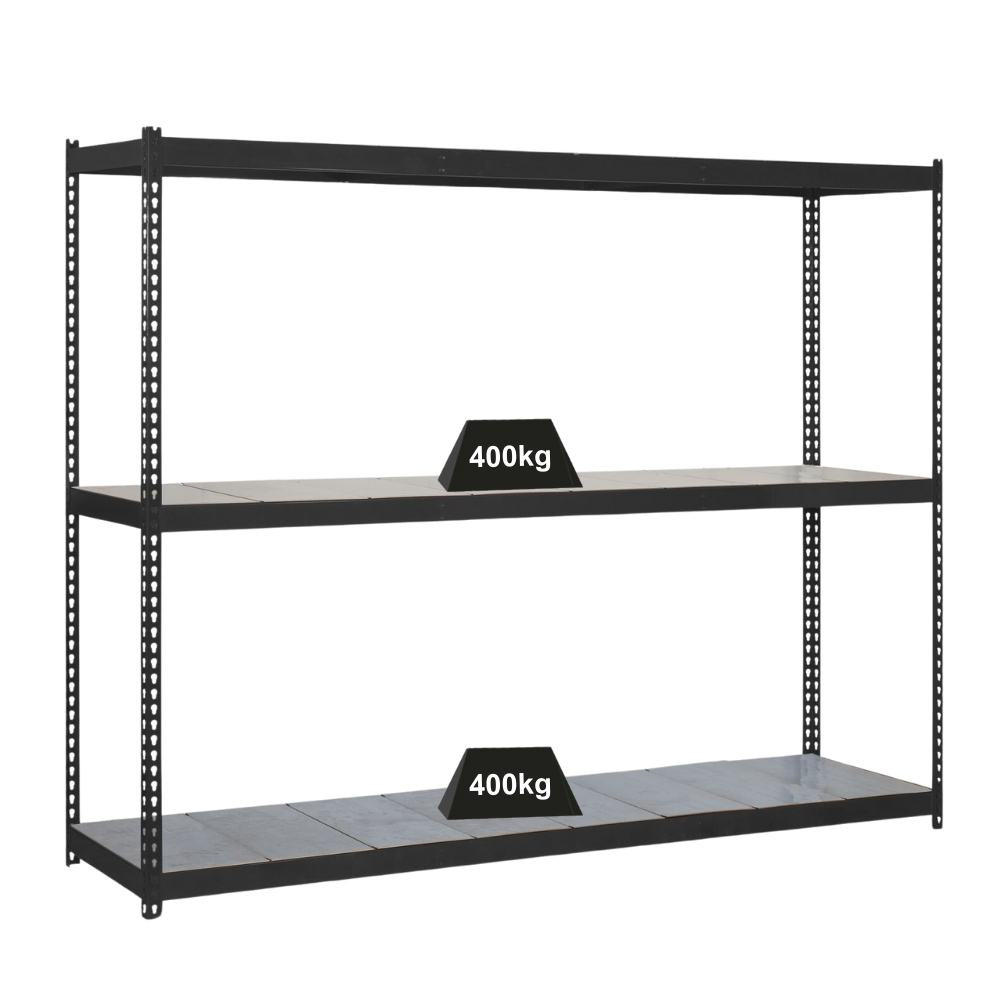 SCHWERLASTREGAL METAL YETI THREE | HxBxT 200x120x45cm | Fachlast 400kg | Anthrazit - Anthrazit, Metall (120/200/45cm) - PROREGAL