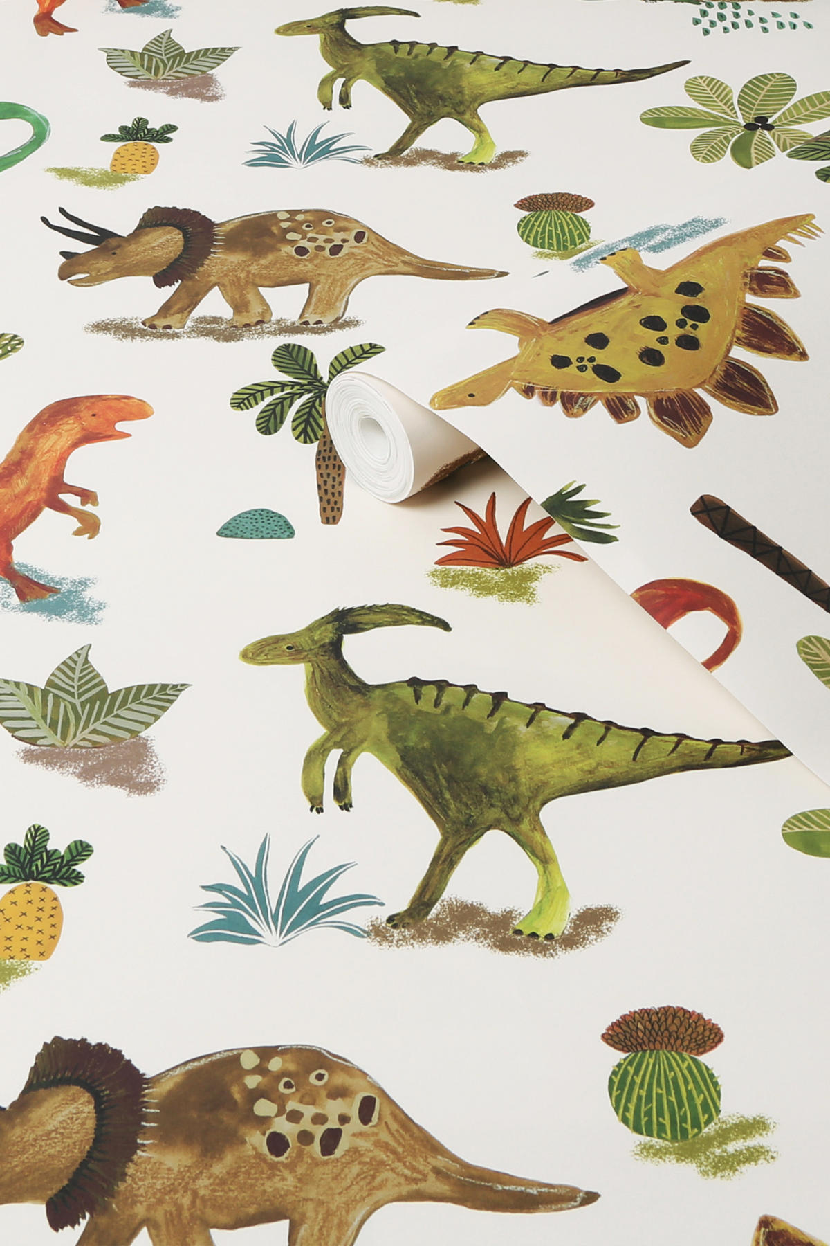 VLIESTAPETE Dinosaurier & Freunde Naturtöne - Beige, Papier/Kunststoff (52/1000cm) - next