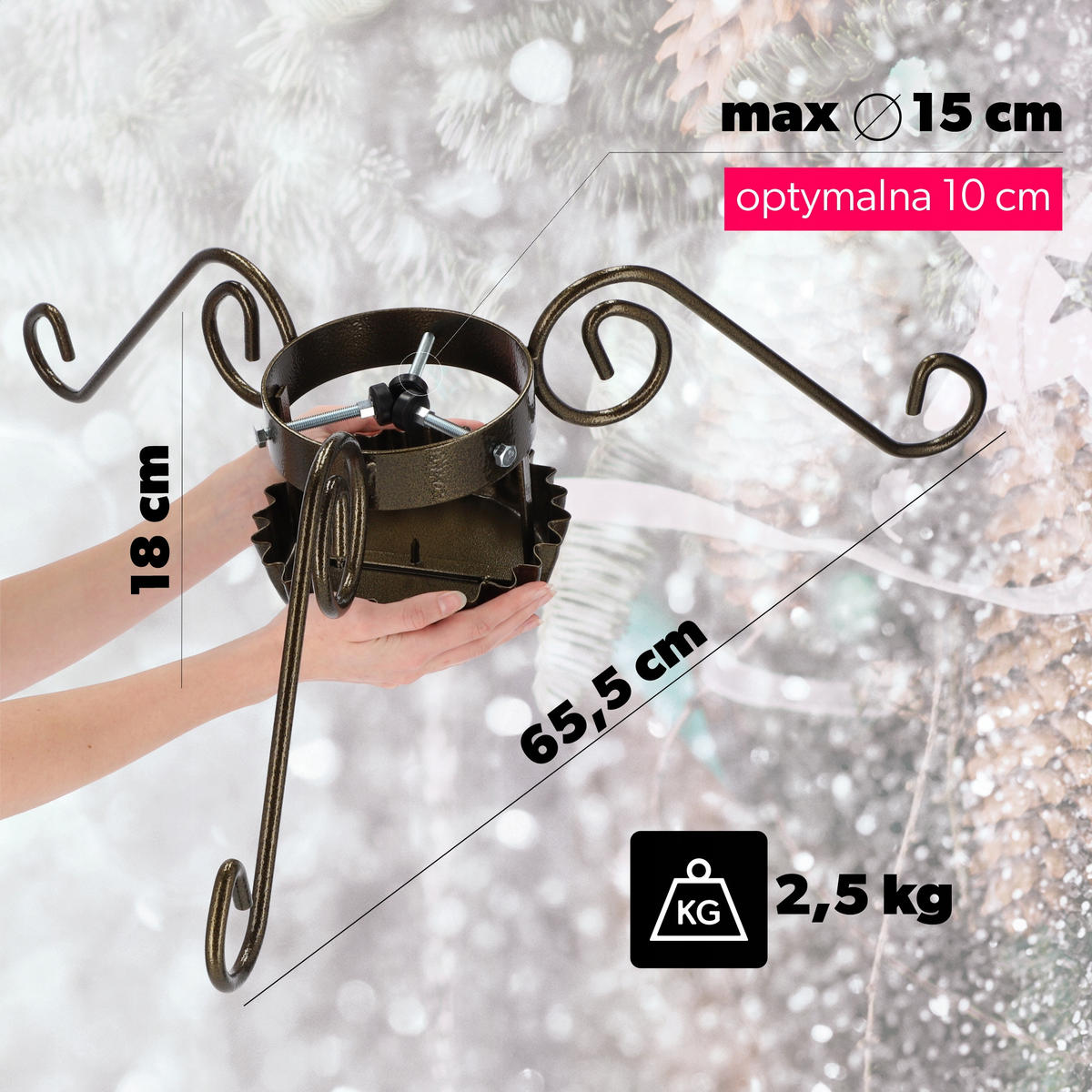 KADAX Weihnachtsbaumständer Weihnachtsbaumständer - Grün, Metall (18cm) - KADAX