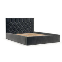 POLSTERBETT Brisa 160/200 cm Anthrazit im Paros Stoff - Anthrazit/Schwarz, Holz/Holzwerkstoff (160/200cm) - AltaBeds