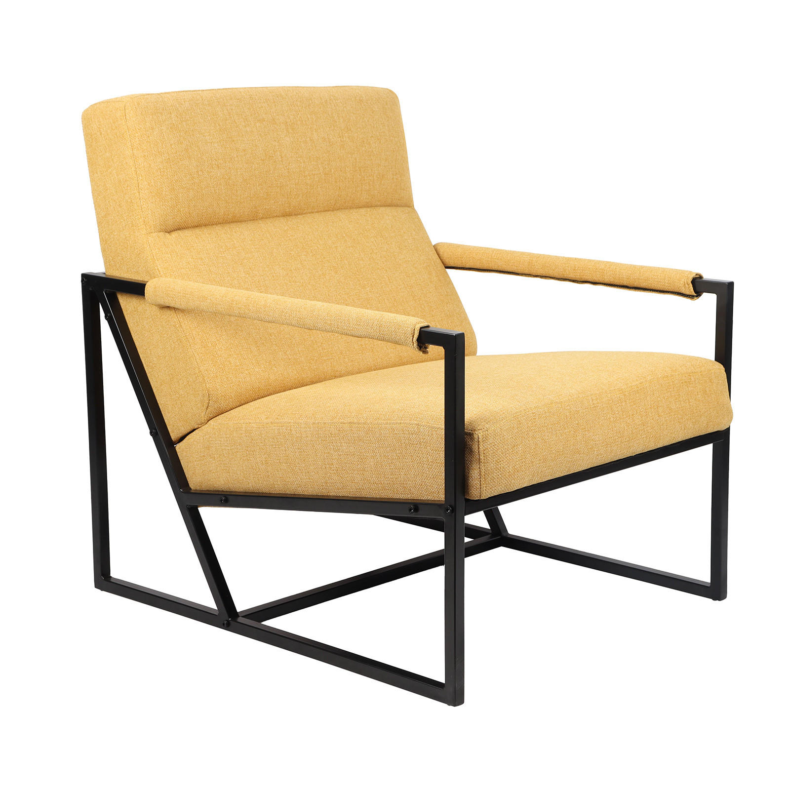 LOUNGESTUHL CHRIS - Gelb, Textil (66/77/82cm) - SVITA