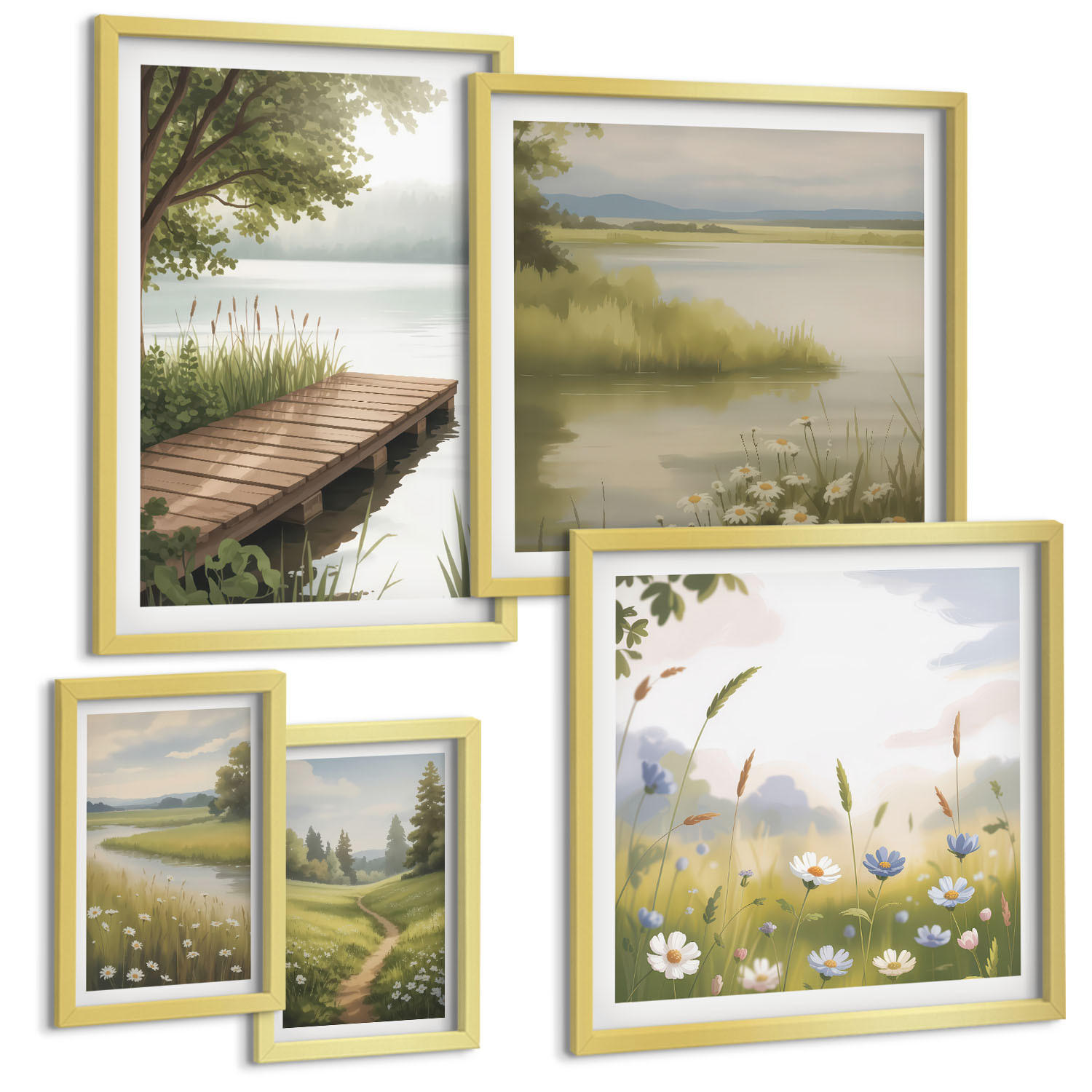 Tulup Bilder Gold 40x60 cm
