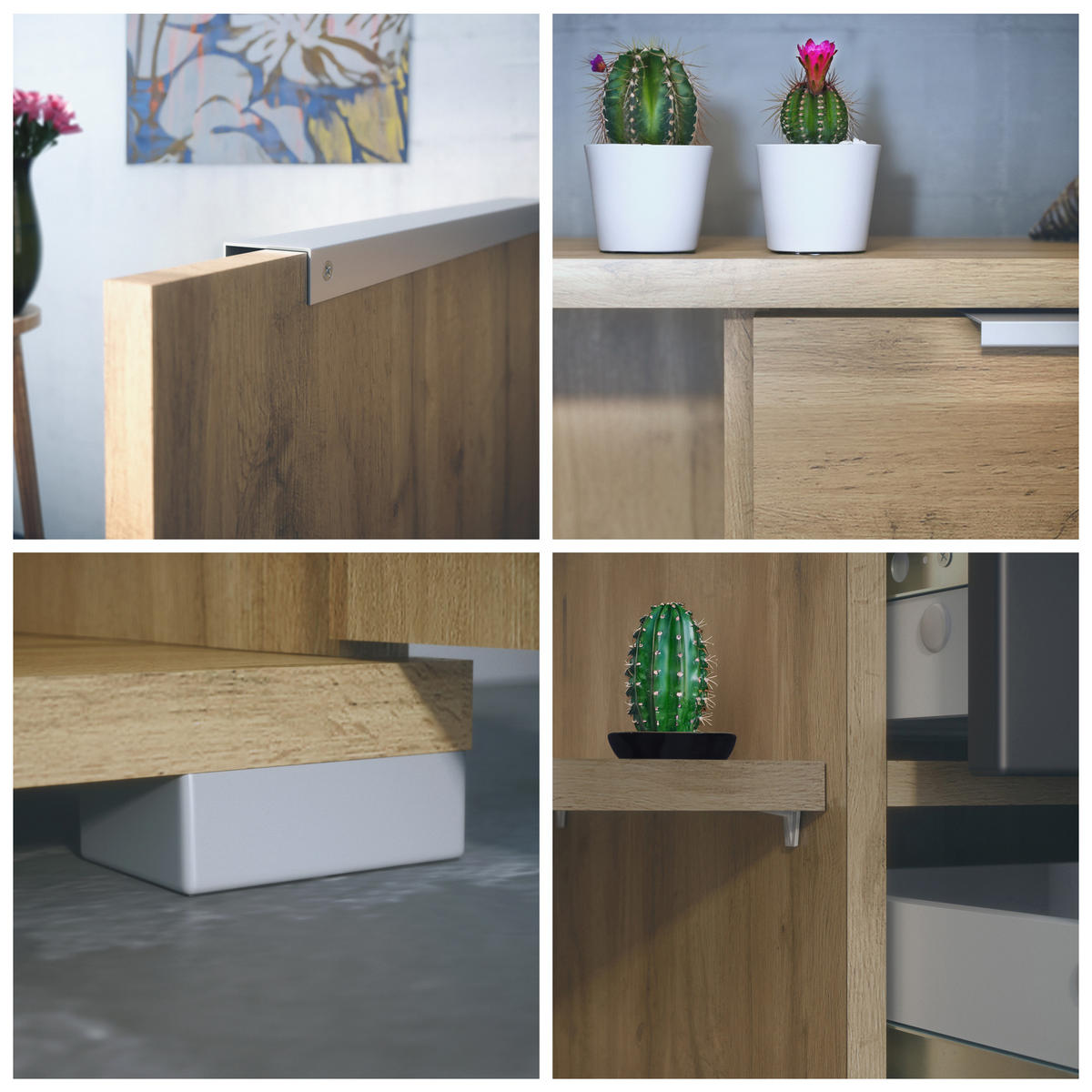 SIDEBOARD Linio Weiß Hochglanz - Weiß Hochglanz, Holzwerkstoff (166.5/75.5/35cm) - Vladon