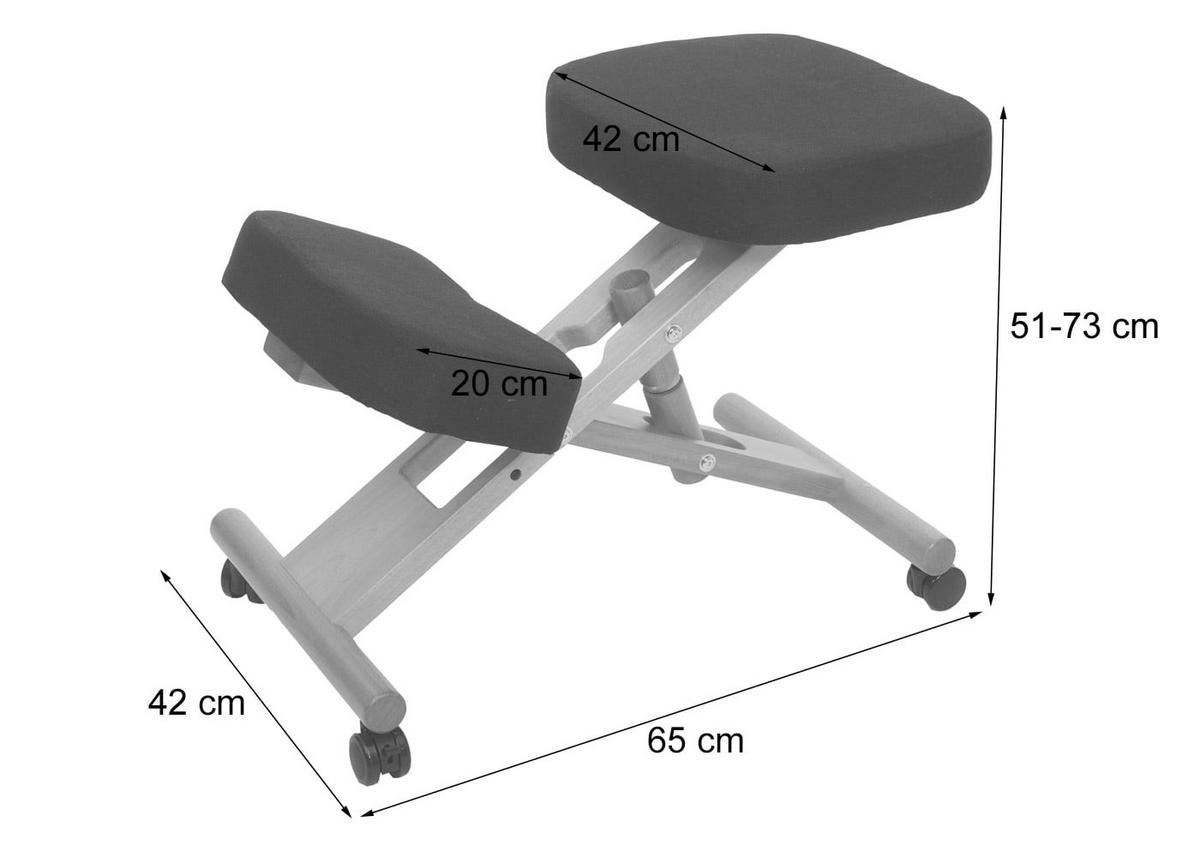 KNIESTUHL Braun - Braun, Textil (42/73/65cm) - MCW