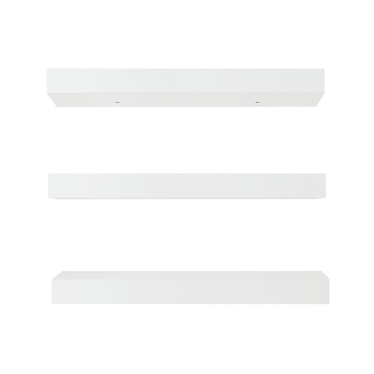 WANDREGAL-SET 3 TLG. Stranda - Weiß, Holzwerkstoff/Metall (17/4/40cm) - [en.casa]