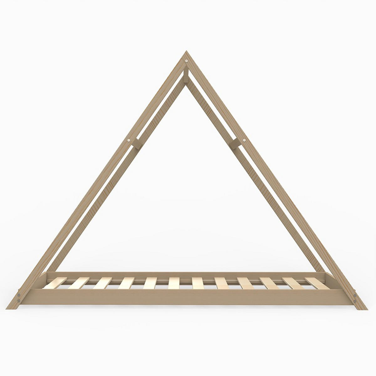 HAUSBETT APACHE mit Lattenrost / Kinderbett 90x190 - Naturholz - Naturfarben, Holz (90/190cm) - Weber Industries