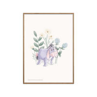 POSTER mit Rahmen Disney - Disney's Eeyore in Pastel Meadow - Eichefarben/Multicolor, Holz/Papier (30/40cm) - Poster&Frame