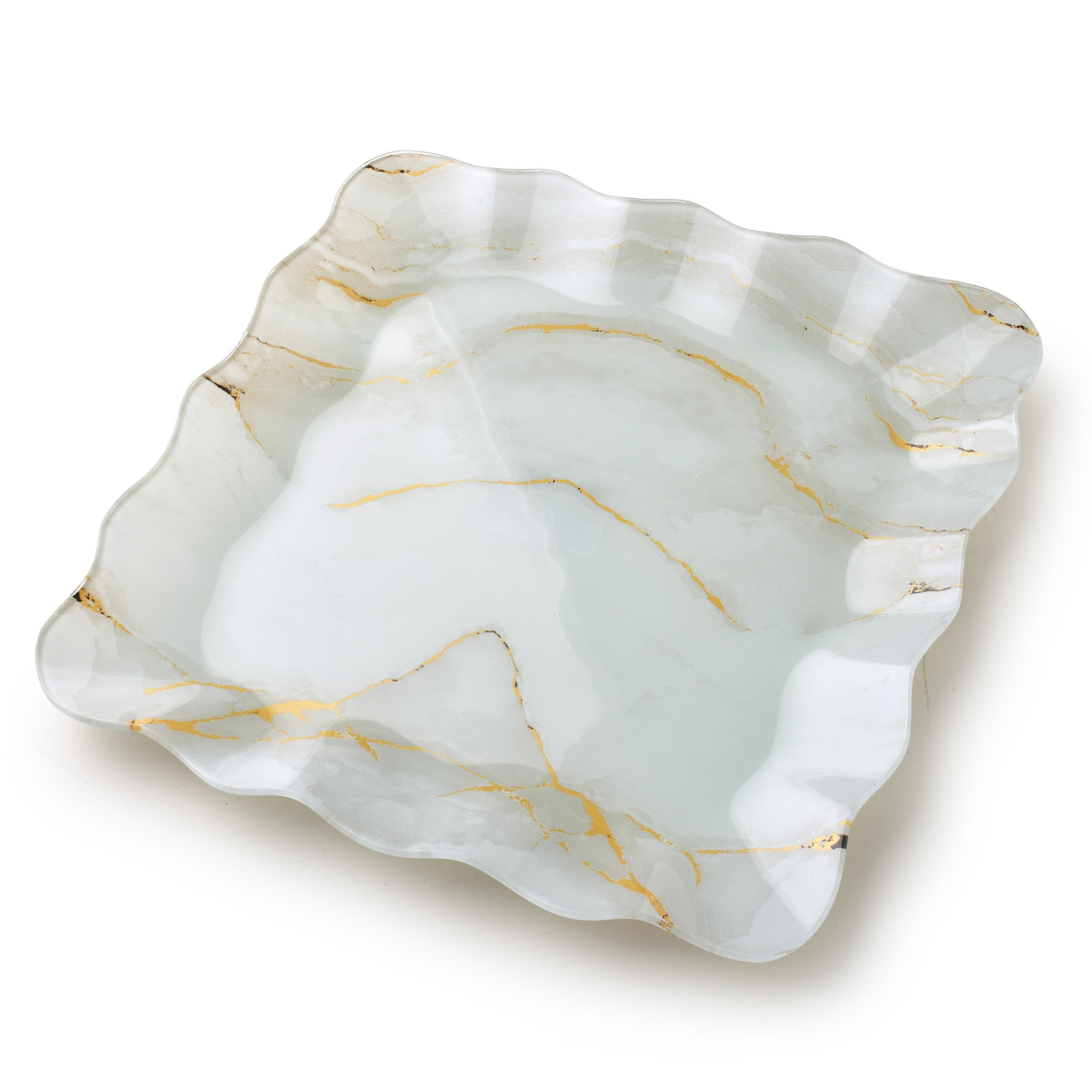 SERVIERPLATTE MARBELLO 29,7/29,7/2,3cm Glas - Grau, Glas (3/31/31cm) - Mondex