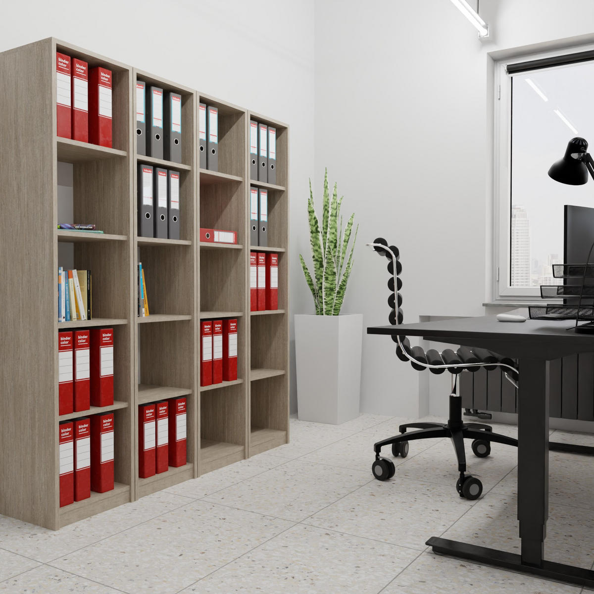 BÜCHERREGAL R1 Sonoma Eiche 39/35/180 cm Offener Schrank - Sonoma Eiche, Holzwerkstoff (39/180/35cm) - Matkam Möbel