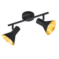 LED DECKENLEUCHTE Metall Schwarz Gold - Schwarz, Metall (11/33/21cm)