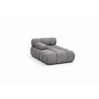 CHAISELONGUE Modular, Veloursstoff Salvador, Grau, Links, Selia - Hellgrau/Grau, Holz (95/70/160cm) - Kaiser Möbel