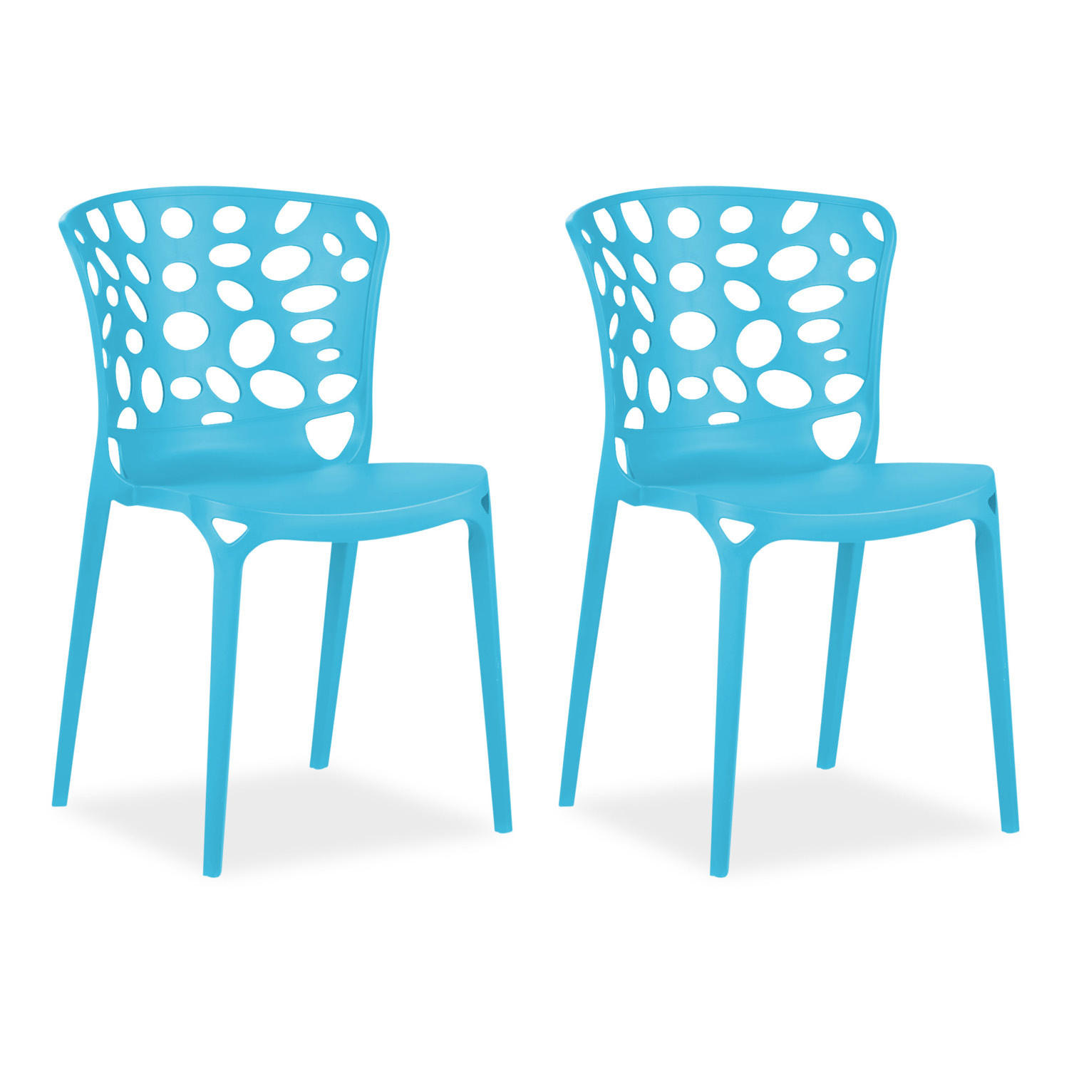 Homestyle4u Gartenstuhl Blau 47x83x47 cm