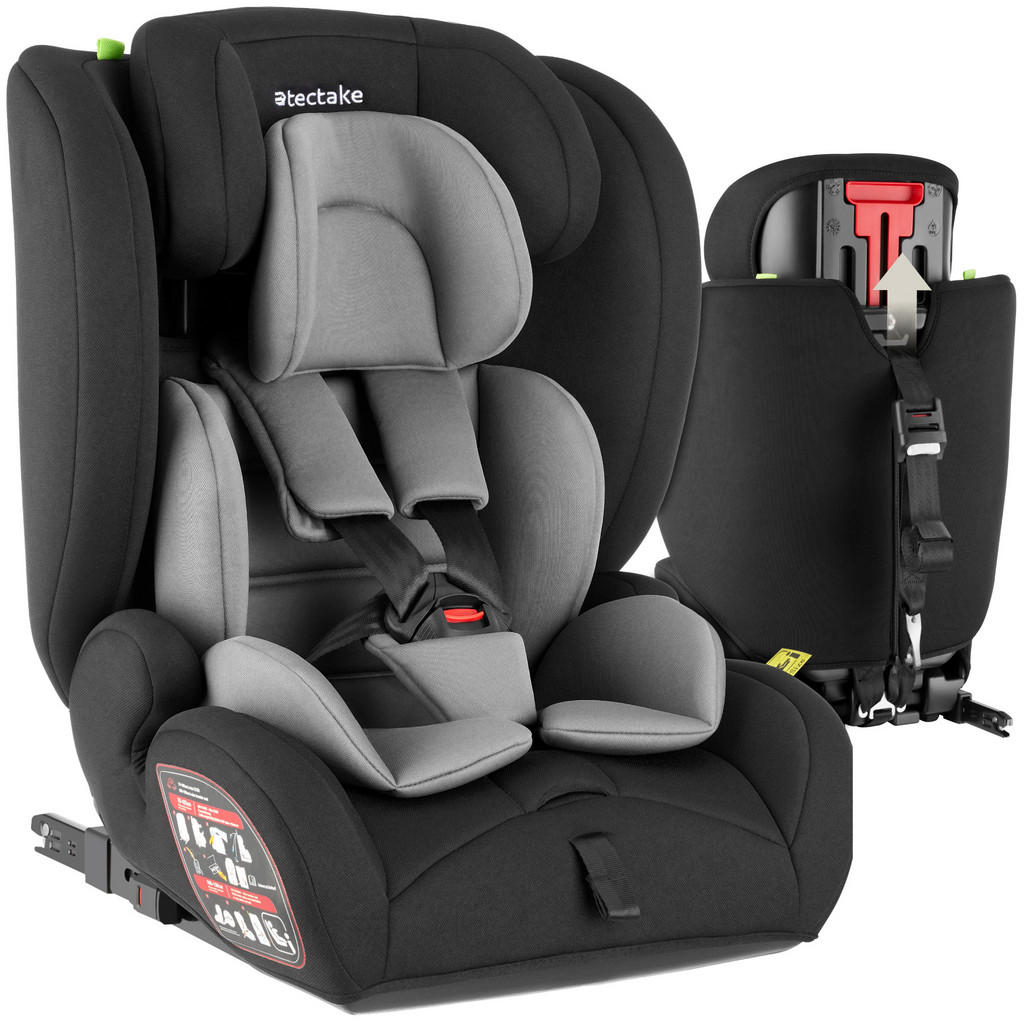 Thumbnail - tectake Autositz, Dunkelgrau, Schwarz, Kunststoff, 48x74x48 cm, Baby on Tour, Kindersitze, Kindersitze I-Size 76-150cm