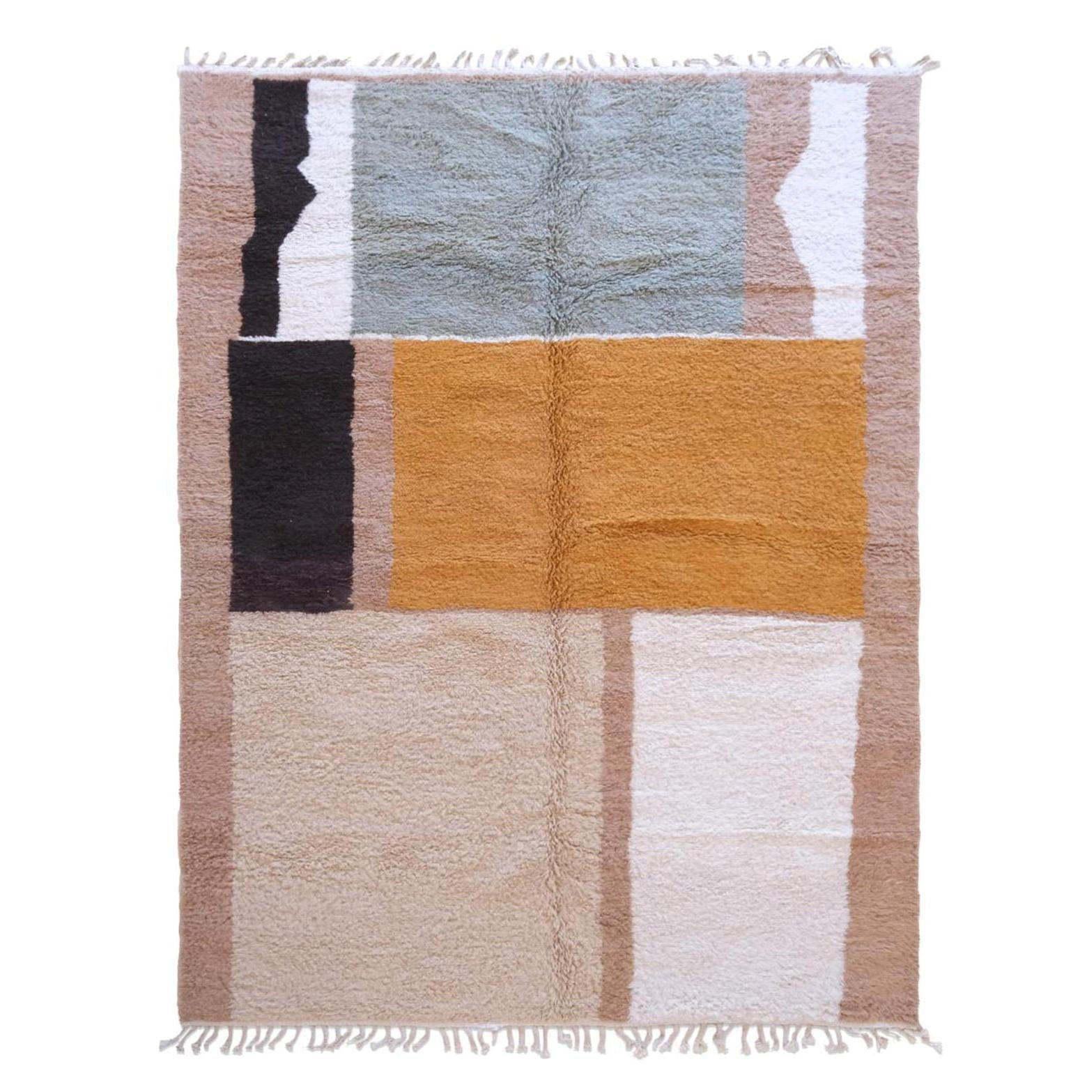 BERBERTEPPICH grafisch elegant 255x 355 cm - Multicolor, Naturmaterialien (255/355cm) - AFK Living