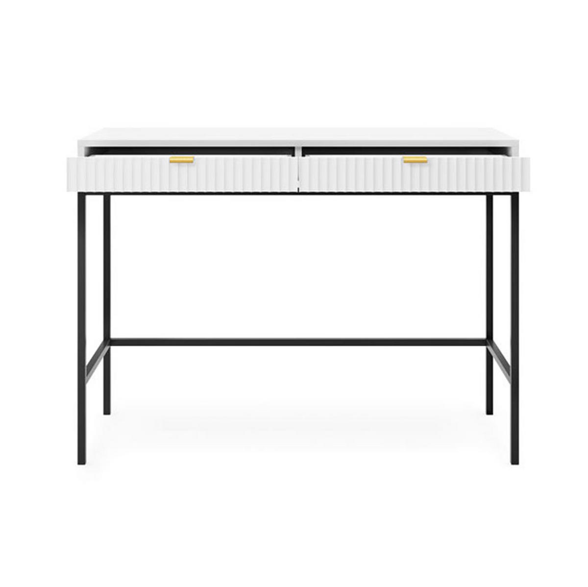 SCHREIBTISCH Nova Weiß / Schwarz 104 / 50 / 78cm - Schwarz/Weiß, Holz/Holzwerkstoff (50/104/78cm) - Feldmann-Wohnen