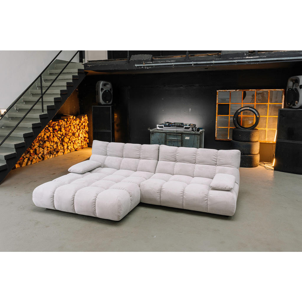 Thumbnail - Kawola Ecksofa, Silber, Textil, Echtholz, 3-Sitzer, Füllung: Kaltschaum, Ottomane links, 290x178 cm, Wohnzimmer, Sofas &...