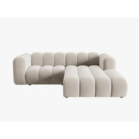 ECKSOFA modular rechts Lupine aus Samt beige 3 Sitzplätze - Beige, Textil (177/230cm) - Micadoni