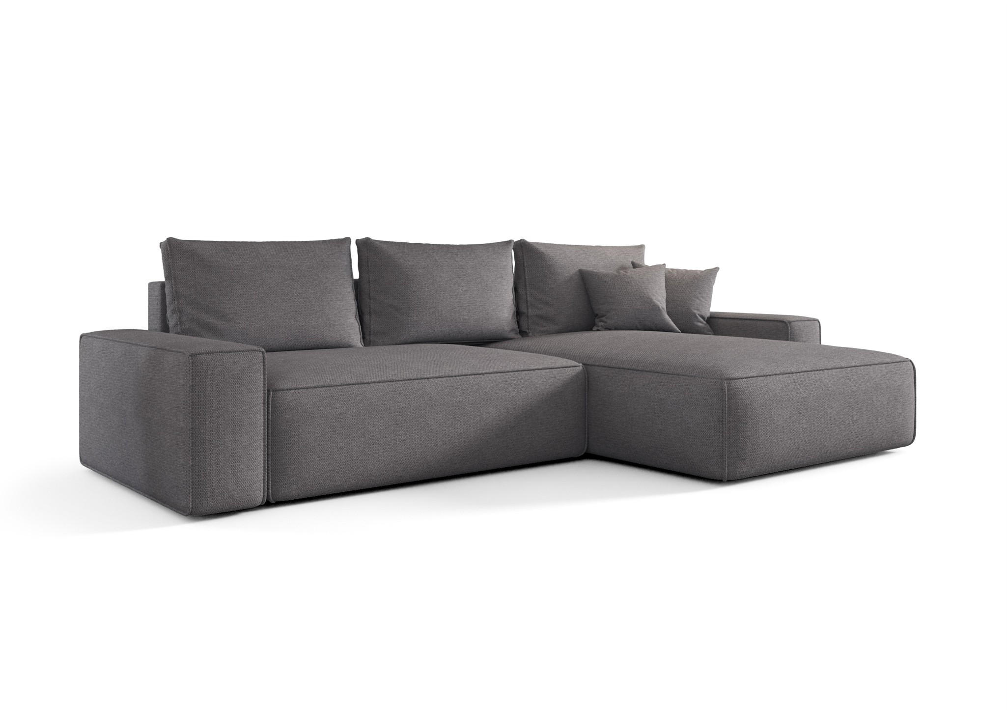 ECKSOFA Walken Mit Schlaffunktion - Grau, Holzwerkstoff/Textil (280/185cm) - Fun Möbel