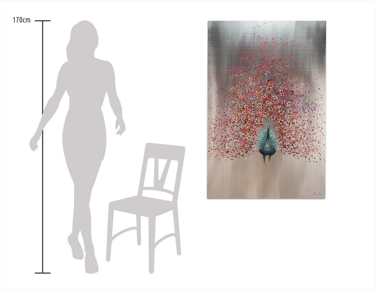 ACRYLBILD HANDGEMALT 80/120 cm - Pink, Holz/Textil (80/120cm) - KUNSTLOFT