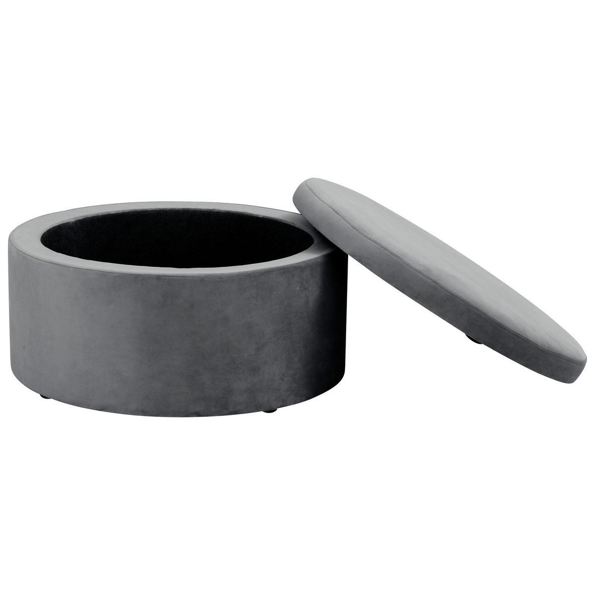 KINDERHOCKER Katyushka Samtvelours graphit - Graphitfarben, Kunststoff (60/32/60cm) - 58aufmkessel