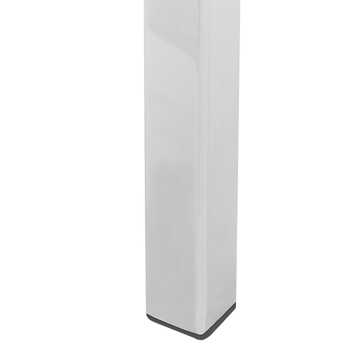 KONSOLENTISCH Marmor Optik weiß/silber Calvert - Silberfarben/Weiß, Glas (35/100/84cm) - Beliani