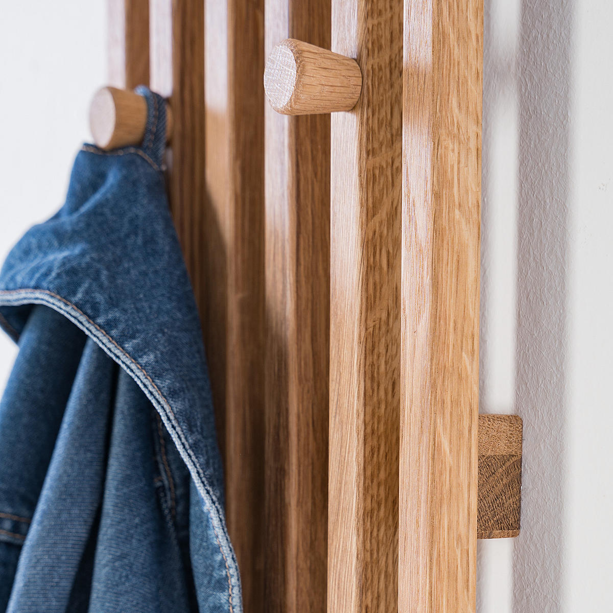 GARDEROBENPANEEL - Eiche massiv - Eichefarben, Holz (22/120/5cm) - home24