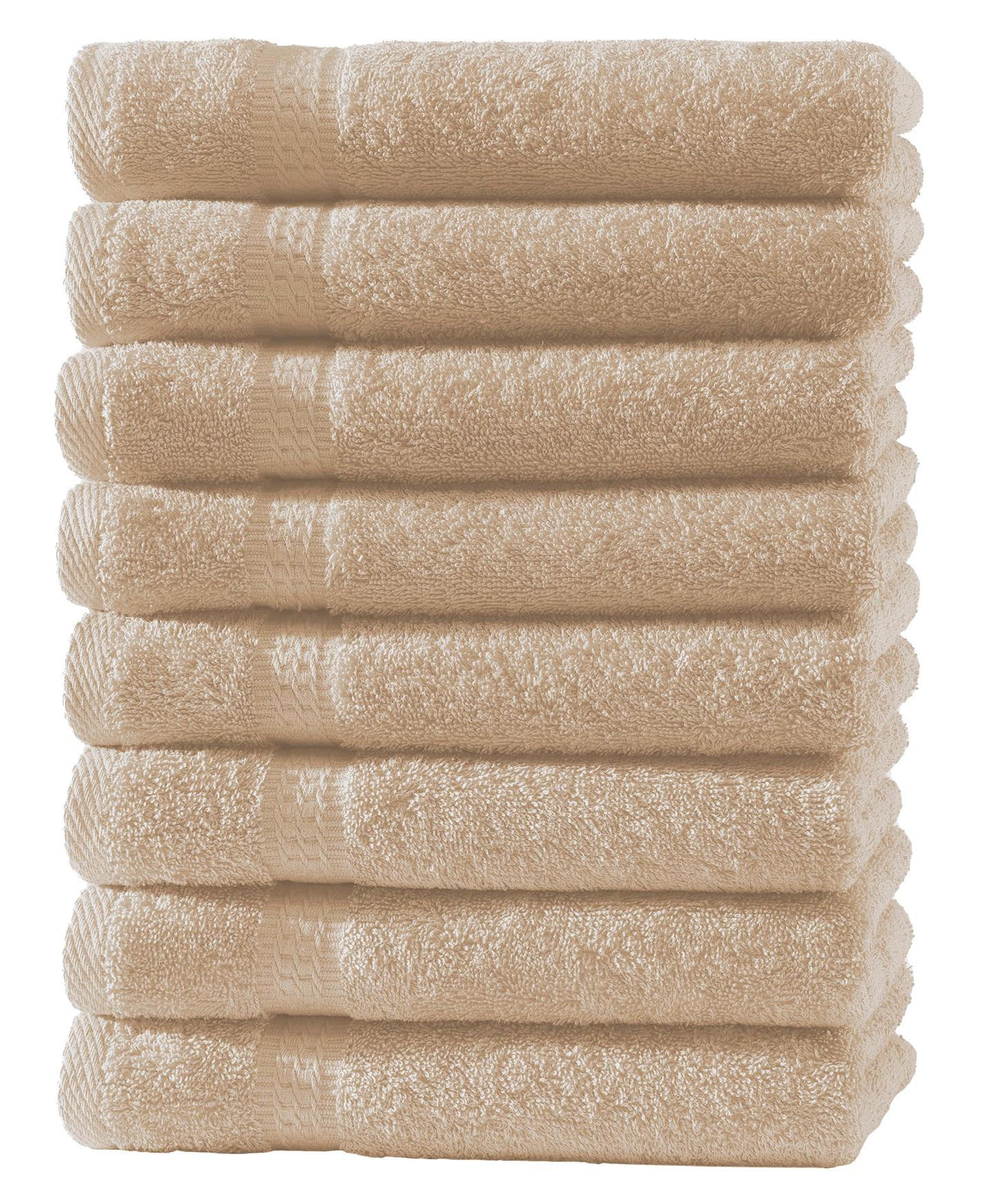 HANDTUCH 50x100 cm Frottier Handtücher im 8er Set aus 100% Baumwolle, Beige 500g/m2 - Beige, Textil (50/100cm) - Carpe Sonno