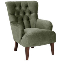 POLSTERSESSEL Kaiya Samtvelours dunkelgrün - Dunkelgrün, Kunststoff (71/97/82cm) - 58aufmkessel