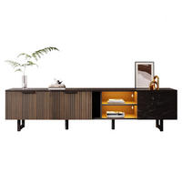 TV-ELEMENT mit LED-Beleuchtung 200 x 38 x 50 cm Schwarz Holzoptik - Schwarz, Holzwerkstoff (38/50/200cm) - Beauniv