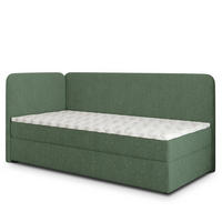 BOXBETT GINA 80x200 cm mit Matratze und Topper, H2+H3 - Grün - Grün, Holz (80/200cm) - MASSENO