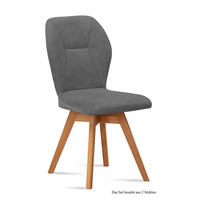 ESSZIMMERSTUHL drehbar (2er-Set) Draga 51x92x60 Eiche geölt/Grau - Eichefarben/Grau, Kunststoff (60/92/51cm) - 58aufmkessel