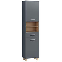 HOCHSCHRANK DE-12439 40/24/160 cm Grau - Grau, Holzwerkstoff (24/160/40cm) - ComfortXL