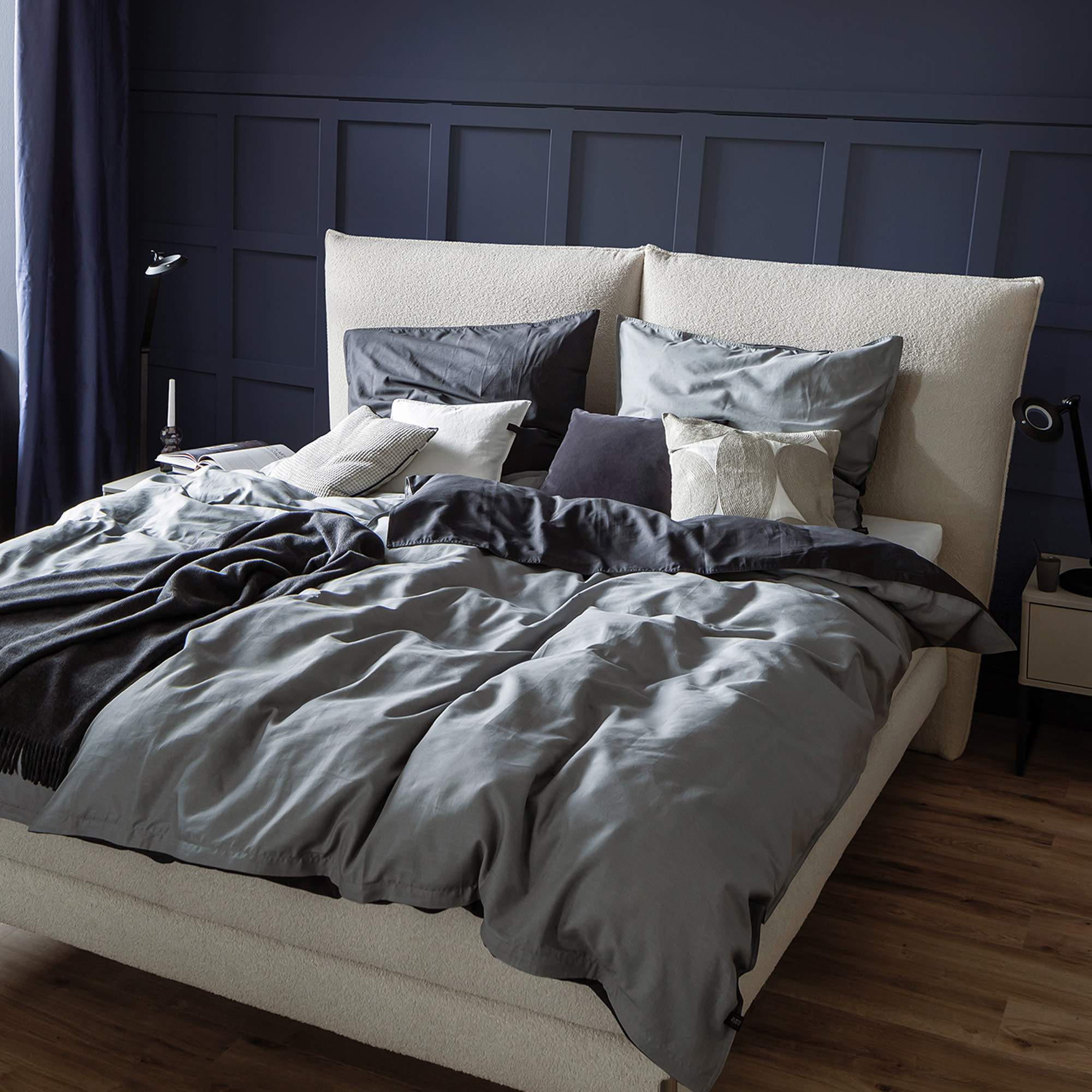 Thumbnail - Schöner Wohnen Bettwäsche, Anthrazit, Textil, 200x200 cm, Oeko-Tex® Standard 100, Schlaftextilien, Bettwäsche, Bettwäsch...