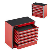 WERKZEUGKOFFER 21,8cm 5 Schubladen Tragbare Stahl Werkzeugtruhe Rot - Rosa, Metall (10/10/10cm) - Raelunyi