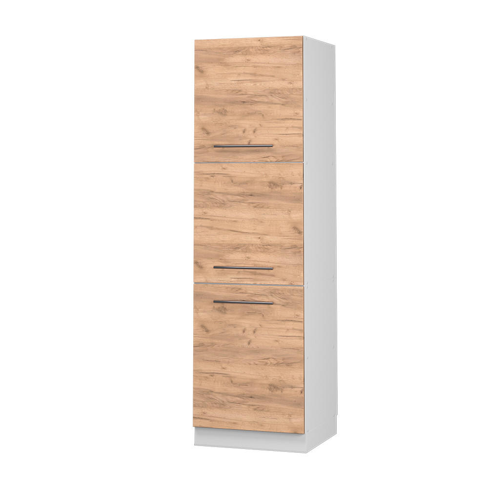 HERDUMBAUSCHRANK Fame-Line Goldkraft Eiche 60 cm - Honigeiche/Eiche Wotan, Holzwerkstoff (60/206.8/58cm) - Vicco