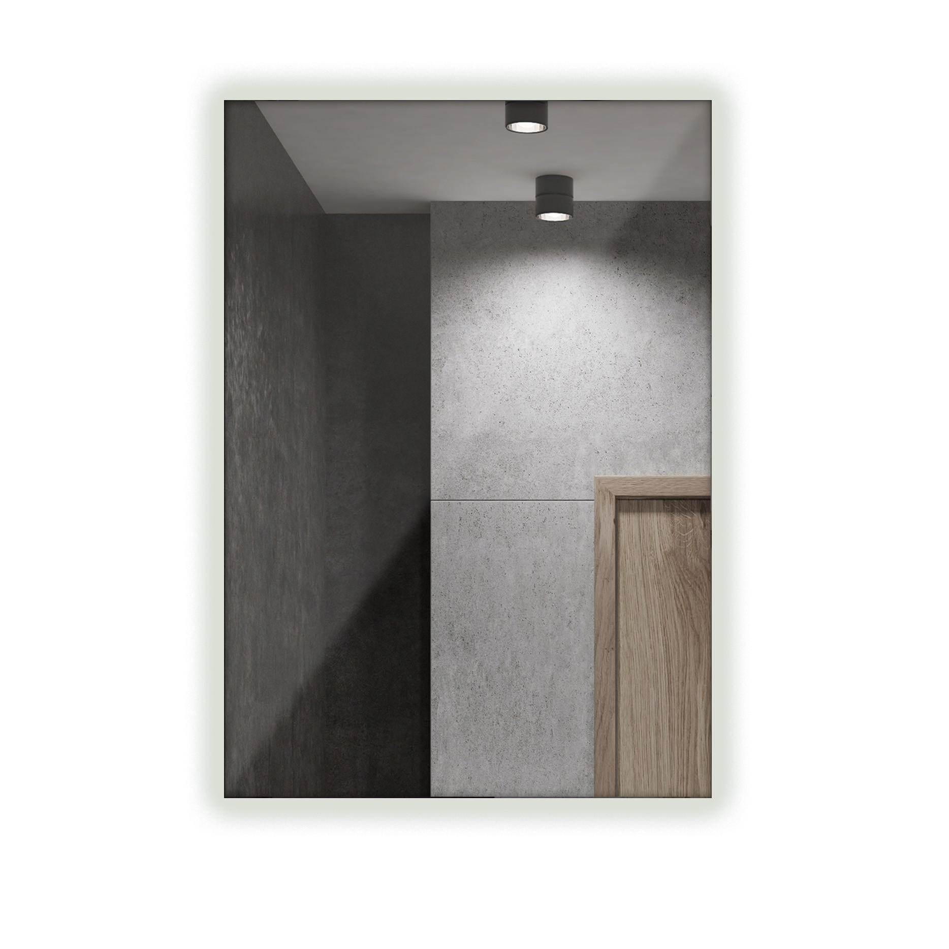TULUP ZRKADLO Obdĺžnikové 70x100 cm LED 6000K studené svetlo