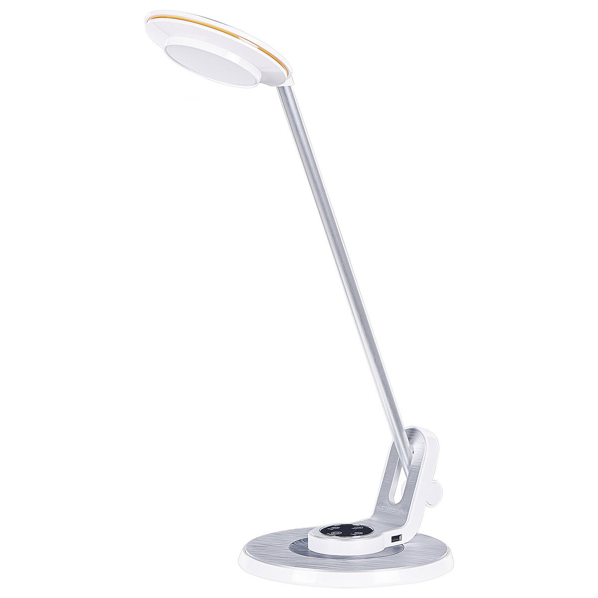 SCHREIBTISCHLAMPE Corvus 19/19/45 cm - Silberfarben, Metall (19/19/45cm) - Beliani