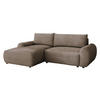 ECKSOFA Bello, Seite: Links - Hellbraun/Schwarz, Holz/Kunststoff (267/177cm) - MIRJAN24