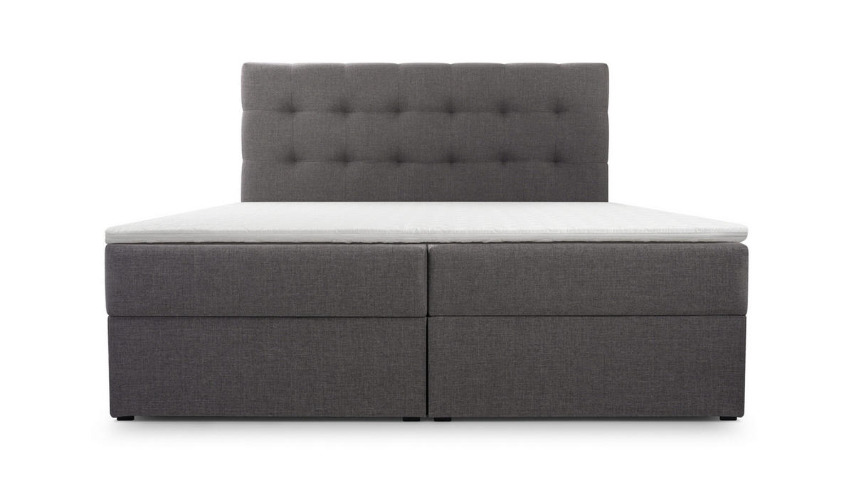 BETT - Boxspringbett 140x200 - 05 Hugo 24 - Braun - Braun, Holz (140/200cm) - Möblo