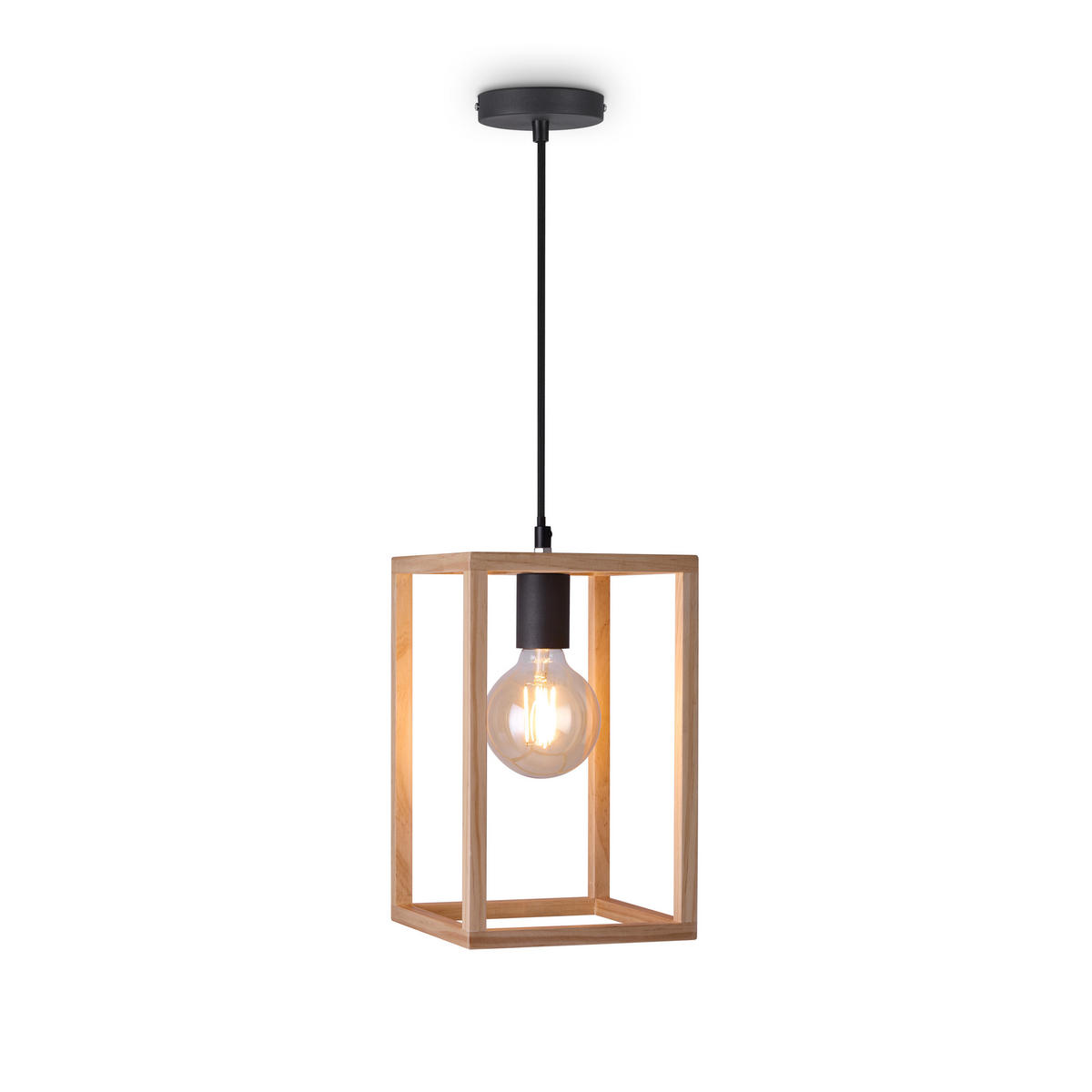 PENDELLEUCHTE Björn - Schwarz, Metall (19/19/30cm) - Paco Home