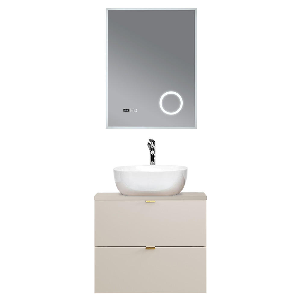 Lomado Badmöbel-Set Beige 61x200x47 cm
