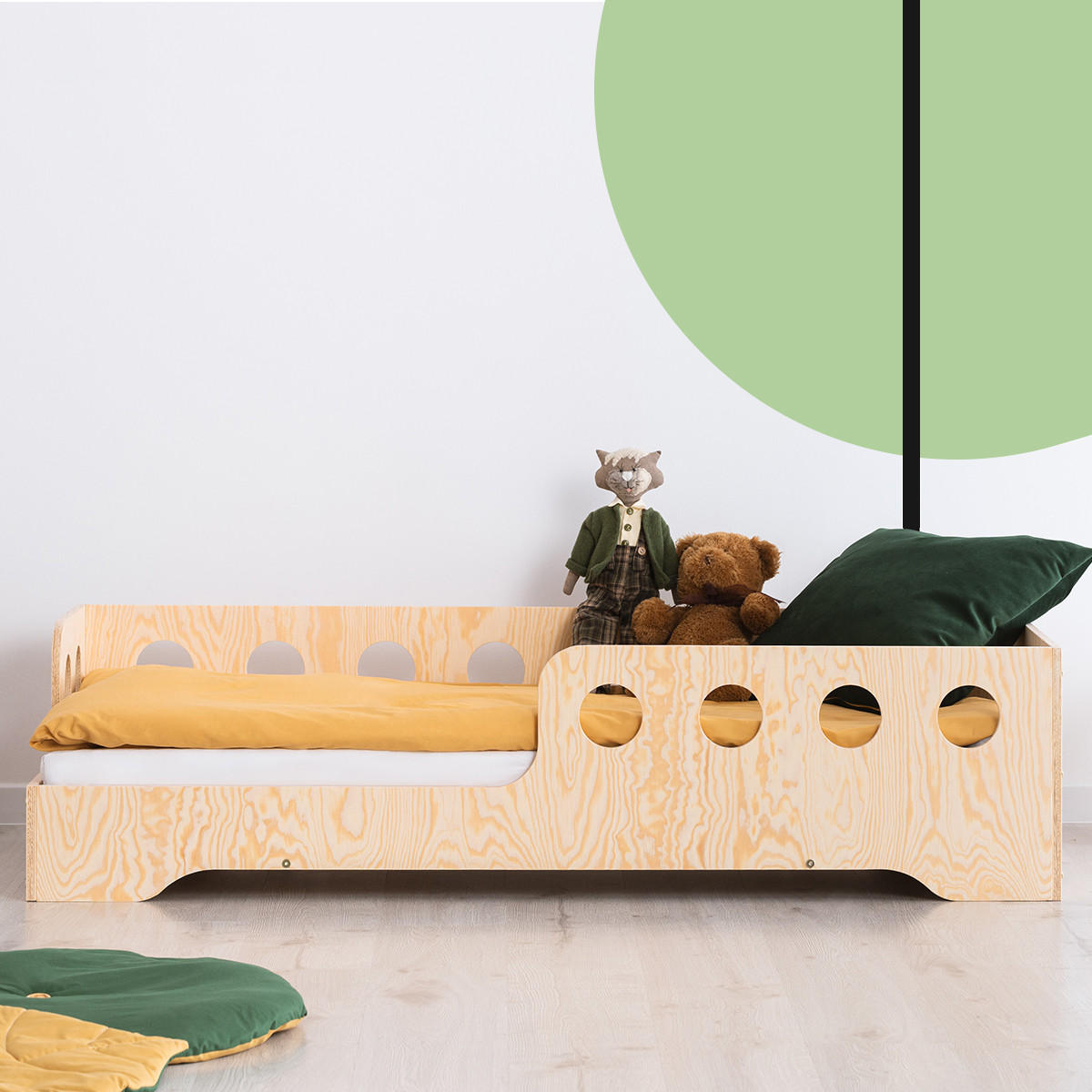 POSTEL 90/190 Sacha Přírodní dřevo - hnědá, dřevo (90/190cm) - Petits-meubles