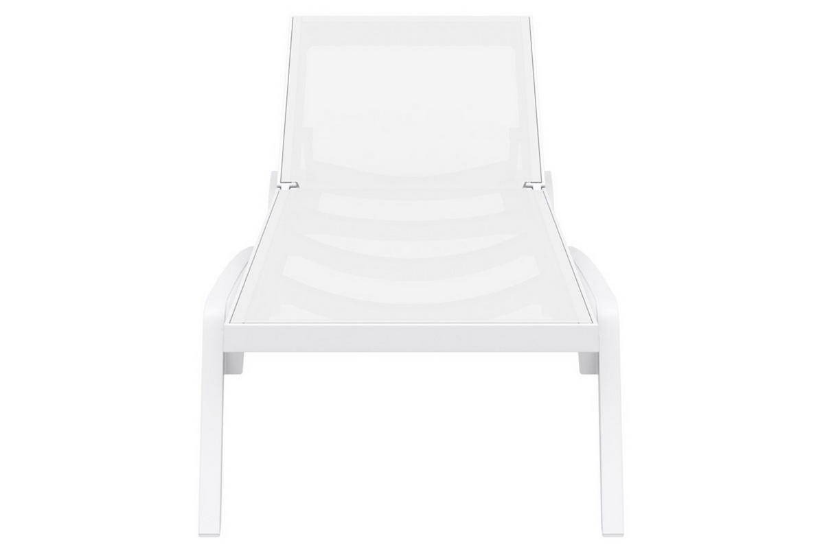 SONNENLIEGE Pacira weiß - Weiß, Kunststoff (68/35/195cm) - TPFGarden