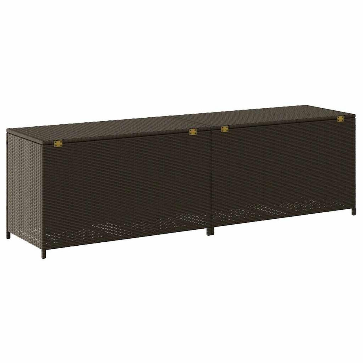 GARTENBOX, 200/50/60 cm, aus Poly Rattan, Braun - Braun, Kunststoff (200/60/50cm) - vidaXL