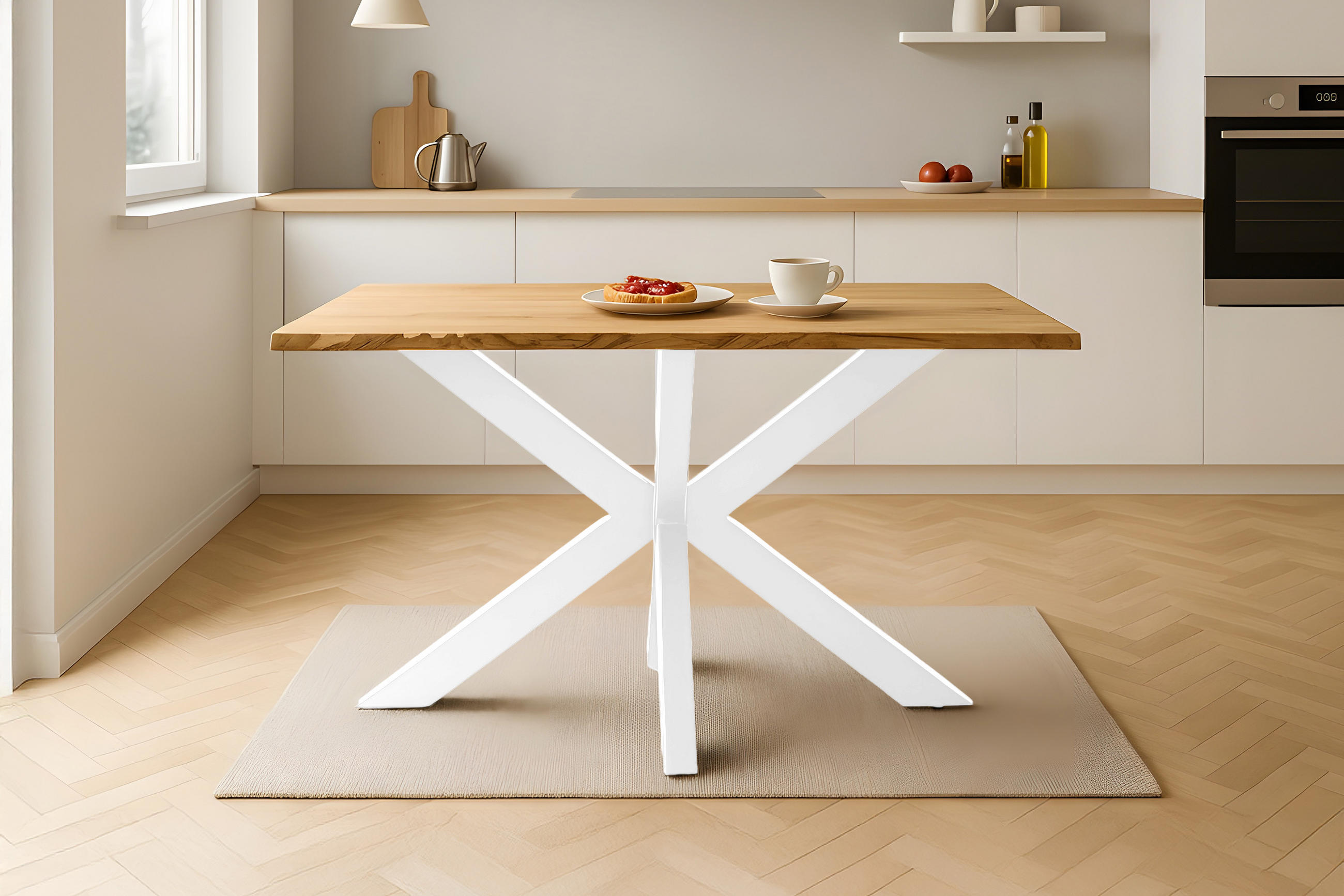 ESSTISCH SALVADOR - Eichefarben/Beige, Holz (80/140/77cm) - SAM