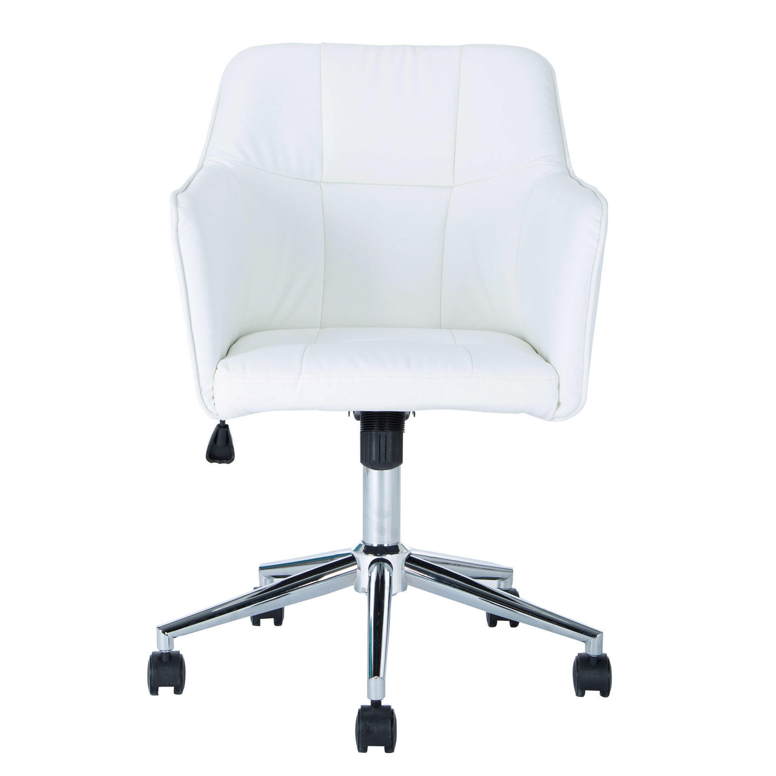 DREHSTUHL JAKE Kunstlederbezug weiß - Weiß, Textil (61/95/57cm) - SVITA