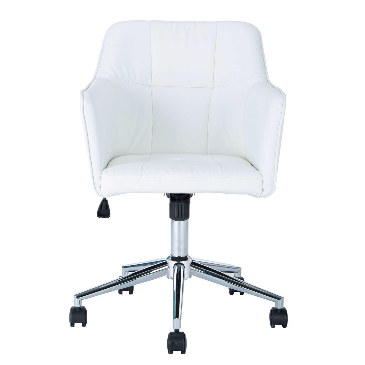 DREHSTUHL JAKE Kunstlederbezug weiß - Weiß, Textil (61/95/57cm) - SVITA