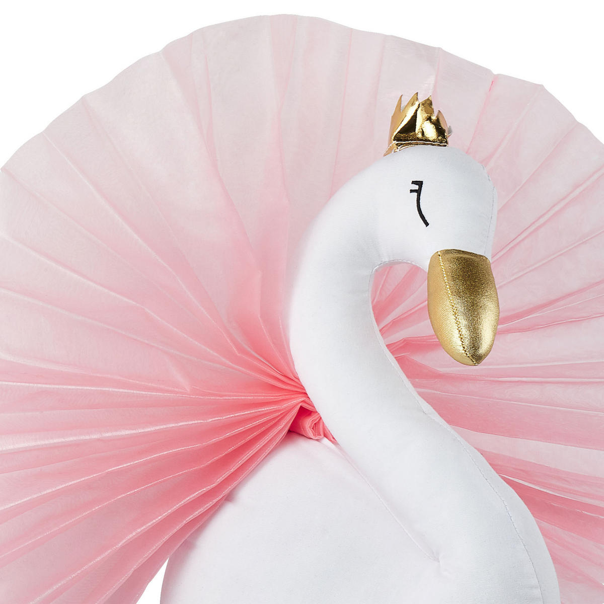 WANDDEKORATION cremeweiß/rosa Odetta - Weiß, Textil (22/32/15cm) - Beliani